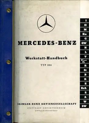 Mercedes-Benz 220 220a Reparaturanleitung 1955