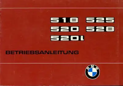 BMW 518-528i Bedienungsanleitung 6.1977