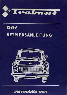 Trabant 601 Bedienungsanleitung 1983