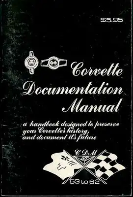 Chevrolet Corvette Documentation Manual 1953-1962 von 1978