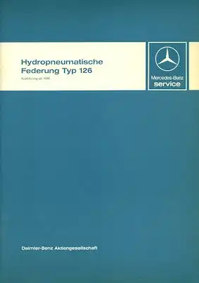 Mercedes-Benz Typ 126 Reparaturanleitung 12.1986