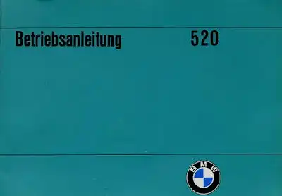 BMW 520 Bedienungsanleitung 3.1972