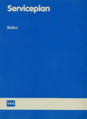 VW Käfer Serviceplan 6.1984