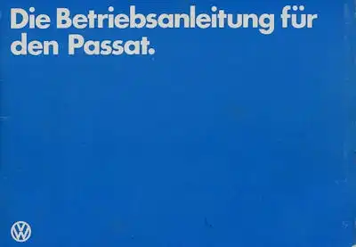VW Passat Mappe mit Bedienungsanleitung 1.1982