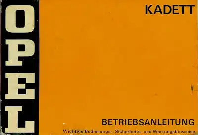 Opel Kadett C Bedienungsanleitung 12.1974