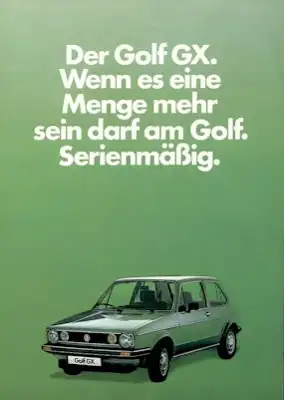 VW Golf 1 GX Prospekt ca. 1983