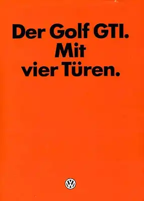 VW Golf 1 GTI Prospekt 12.1981