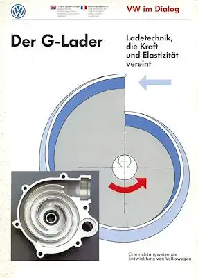 VW G-Lader Motor Prospekt ca. 1989