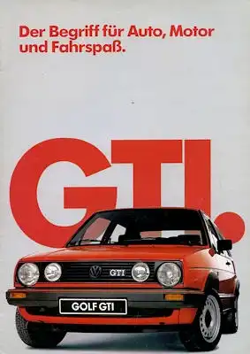 VW Golf 2 GTI Prospekt 1.1985
