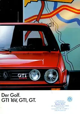 VW Golf 2 GTI Prospekt 8.1988