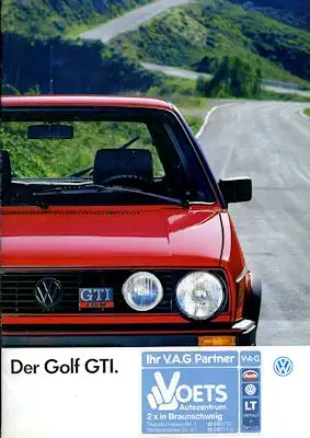 VW Golf 2 GTI Prospekt 1.1987