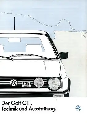 VW Golf 2 GTI Prospekt 1.1987