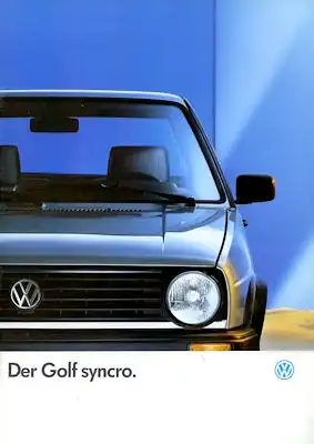 VW Golf 2 Syncro Prospekt 8.1988