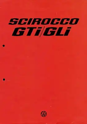 VW Scirocco GTI / GLI Prospekt 8.1976