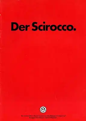 VW Scirocco 2 Prospekt 8.1985