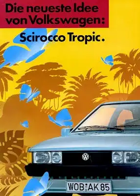VW Scirocco 2 Tropic Prospekt 3.1986