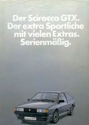VW Scirocco 2 GTX Prospekt ca. 1985