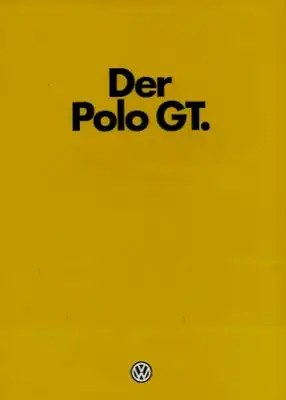 VW Polo 1 GT Prospekt 8.1980