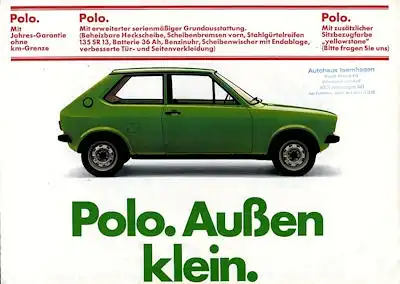 VW Polo 1 Prospekt 3.1975