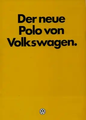 VW Polo 2 Prospekt 9.1981