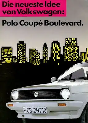 VW Polo 2 Coupe Boulevard Prospekt ca. 1985