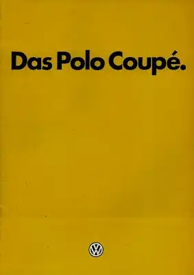 VW Polo 2 Coupé Prospekt 1.1984