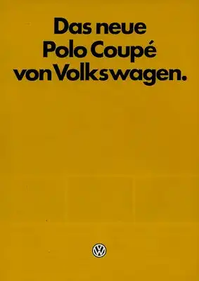 VW Polo 2 Coupé Prospekt 9.1982