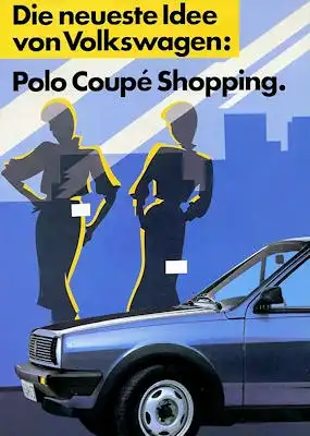VW Polo 2 Coupe Shopping Prospekt ca. 1985