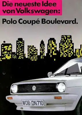 VW Polo 2 Coupe Boulevard Prospekt ca. 1985