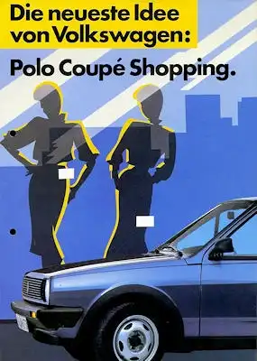 VW Polo 2 Coupe Shopping Prospekt ca. 1985