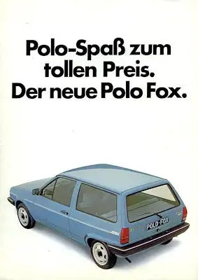 VW Polo 2 Fox Prospekt 6.1984