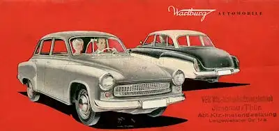 Wartburg 311 Programm ca. 1961