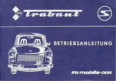 Trabant 601 Bedienungsanleitung 11.1985