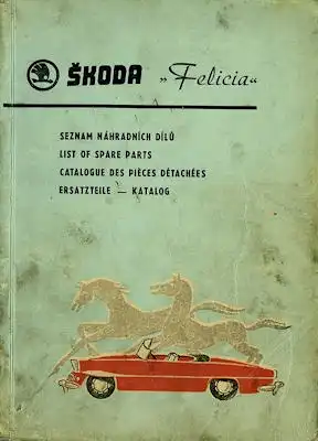 Skoda Felicia Ersatzteilliste 1961