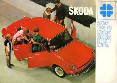 Skoda 1000 MB Prospekt 1960er Jahre