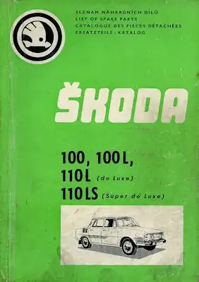 Skoda 100 100L 110L + 110LS Ersatzteilliste 1973-1975