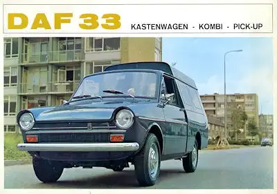Daf 33 Kastenwagen Kombi Pick-up Prospekt 12.1967