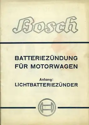Bosch Batteriezündung für Motorwagen 3.1939