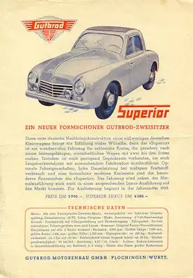 Gutbrod Programm 1950