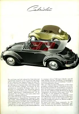 VW Käfer Prospekt 8.1958