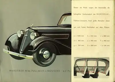 Wanderer W 23 und W 26 Prospekt 8.1938