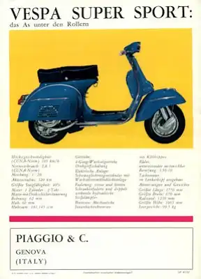 Vespa 125 Roller Prospekt ca. 1967