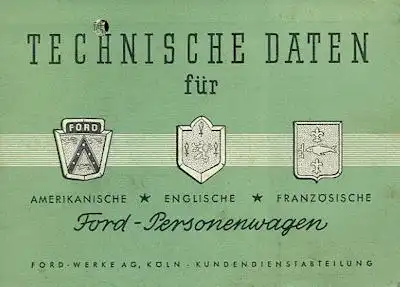 Ford Technische Daten 1953-1955