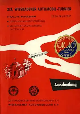 Ausschreibung Wiesbadener Automobilturnier 7.1957