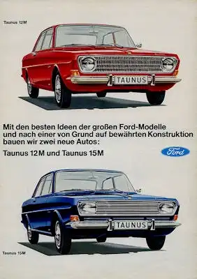 Ford Taunus 12 15 M P 6 Prospekt ca. 1967
