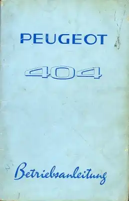 Peugeot 404 Bedienungsanleitung 7.1961