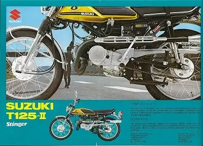 Suzuki T 125-II Stinger Prospekt 1970 f+nl