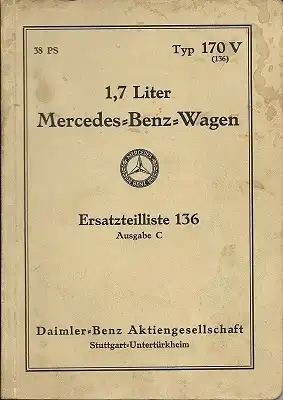 Mercedes-Benz 170 V Ersatzteilliste 2.1938