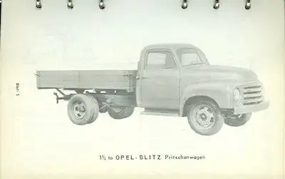Opel Verkäuferordner Blitz / Rekord Lieferwagen 1956