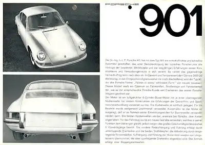 Porsche 901 Prospekt 8.1963